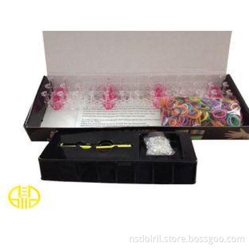 Comouflage color Elastic Rainbow Loom Rubber Band Set for p